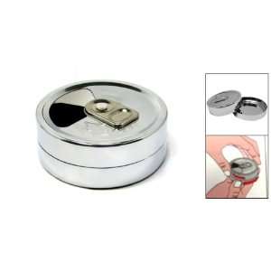   Steel Portable Pocket Cigarette Ashtray Silver Tone