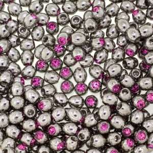  Pink   14G 3mm Gem Replacement Balls Body Jewelry Jewelry