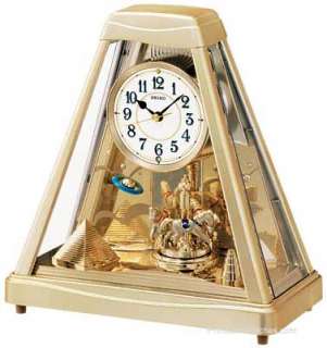 Seiko Melodies in Motion Mantel Clock   Glass Pyramid with Classical 