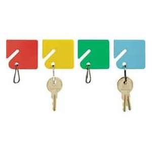   Slotted Rack Style Snap Hook Key Tags, Assorted Colors, Pack Of 20