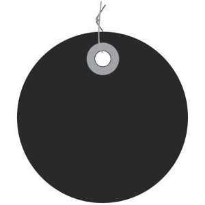  2 Black Plastic Circle Tags   Prewired