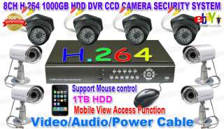8ch h 264 1000gb dvr sharp ccd camera security system h 264 8ch stand 