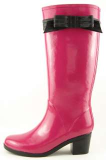 KATE SPADE RANDI Lipstick Pink Womens Rubber Knee High Rain Boots 9 M 