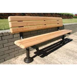   In Ground or Surface Mounted Park Bench, Black Patio, Lawn & Garden