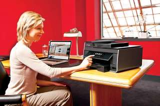 All in one device lets you print, copy, scan, and fax. View larger .
