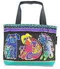 Laurel Burch Dog And Doggie Small Tote Bag Purse