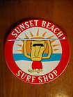 VINTAGE SUNSET BEACH SURF SHOP SURFING BEACH STICKER