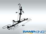 RAMP KING 2 BIKE WHEEL CRADLE HITCH CARRIER BICYCLE RACK FITS 1.25 