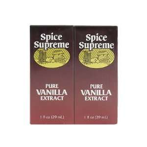   Spice Supreme Pure Vanilla Extract   1 fl oz Bottles