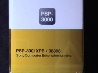 Sony PSP 3000 PSP PlayStation Portable Piano Black Hand Held Game 