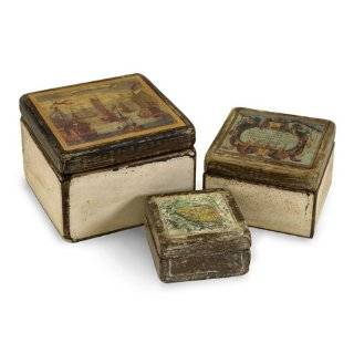 IMAX Expedition Wood Storage Boxes, Set of 3