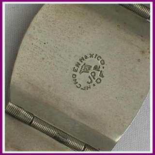 Vintage Signed Taxco Sterling Bracelet w/ MOP Detail  
