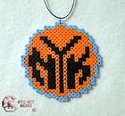 Los Angeles Dodgers LA Bead Sprite Perler Art Necklace items in Ate 