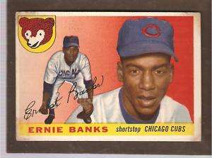 1955 Topps #28 Ernie Banks Cubs Tape  