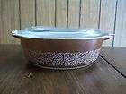 PYREX WOODLAND BROWN SMALL CASSEROLE WITH LID ~ 471 B ~ 1 1/2 PINT 