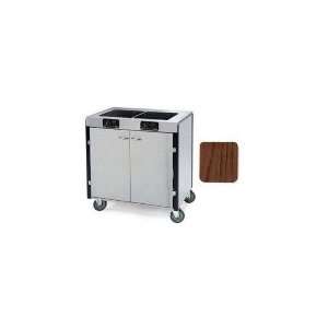   RMAP   35.5 in High Mobile Cooking Cart w/ 2 Infrared Stove, Red Maple