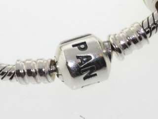 Authentic Pandora ALE 925 Sterling Silver Bracelet W/Silver &Murano 