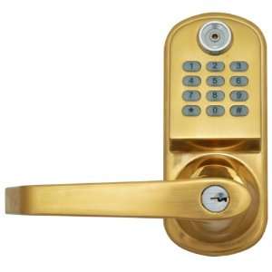 Resort Lock RL2000 R B Right Hand Handle Remote Code Door Lock, Brass