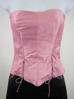 DESIGNER Pink Strapless Top Black Formal Skirt Set  
