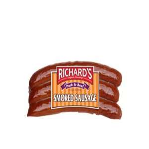 RICHARDS Pork & Beef Smoked Sausage Grocery & Gourmet Food