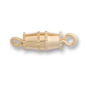  Gold Plated 8mm Small Barrel Clasps (6)