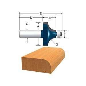  Bosch 85433M Router Bit,1R Carbide Tip Roundover 1/2 