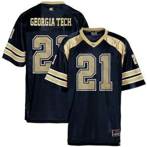   Tech Yellow Jackets #21 Youth Navy Blue Game Day Football Jersey