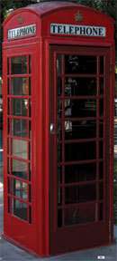 Generic English Phone Booth Life Size Poster Standup Cutout  