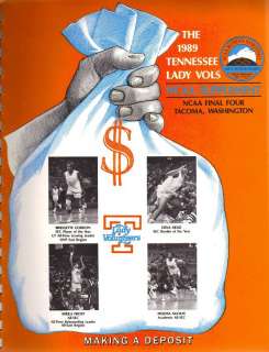 TENNESSEE LADY VOLS 1989 NCAA Press MEDIA Guide Supplement Pat Summitt 