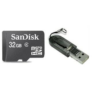 Sandisk 32GB MicroSDHC Class 4 Memory Card & MicroSDHC Card Reader 