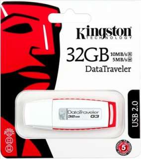 Kingston 32GB Datatraveler G3 USB 2.0 Flash Pen Drive New 32G 32 GB G 