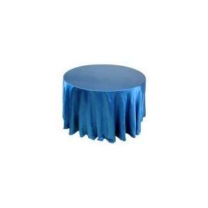  108 inch Round Satin Royal Blue Tablecloth (5 Pack 