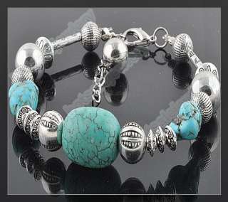   lots 12p Turquoise Cora Tibetan silver tone Bracelets D  