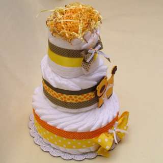 Baby Shower Decoration DIAPER CAKE Jungle Lion Pampers  