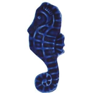  Mini Blue Seahorse Pool Accents Blue Pool Glossy Ceramic 