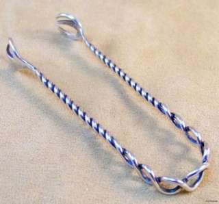 Twisted Sterling Silver Sugar Tongs  