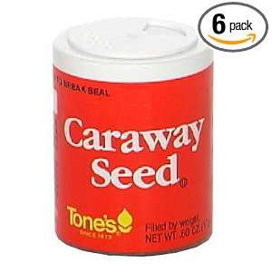 Tones Caraway Seed, .60 Ounce Containers (Pack of 6)  