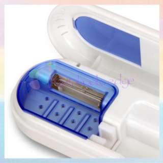 UV Light Travel Toothbrush Sterilizer Cleaner Clean Holder Case White 