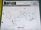 1968 TORO 950 & 960 SUBURBAN TRACTOR ILLUS. PARTS LIST