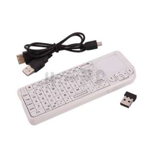 New Wireless Mini PC Keyboard with Touchpad White  