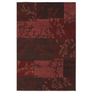  Shaw Concepts Primavera Red Rectangle 7.90 x 10.90 Area Rug 