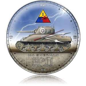  Sherman Tank Clock