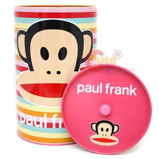 Paul Frank Tin Trash Can Metal Bin Pink 1