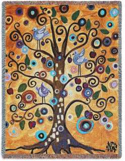 Natasha Wescoat Contemporary Tree of Life Afghan Throw  