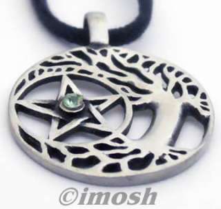 Necklace wicca TREE OF LIFE pentagram wiccan PENTACLE  