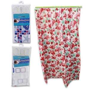  Shower Curtain with 12 Hooks, 72 Case Pack 48