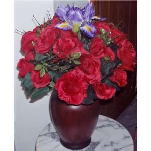 Red Silk Rose Bouquet 