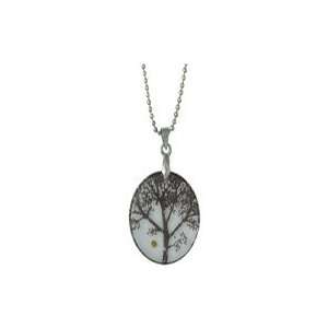  Mustard Seed Tree Silouette Necklace Silver Pack of 3 Pet 