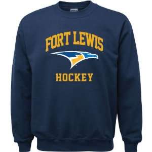   Skyhawks Navy Youth Hockey Arch Crewneck Sweatshirt