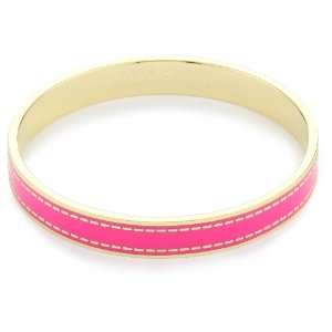   New York Roll Up Your Sleeves Snap Dragon Pink Idiom Bangle Bracelet